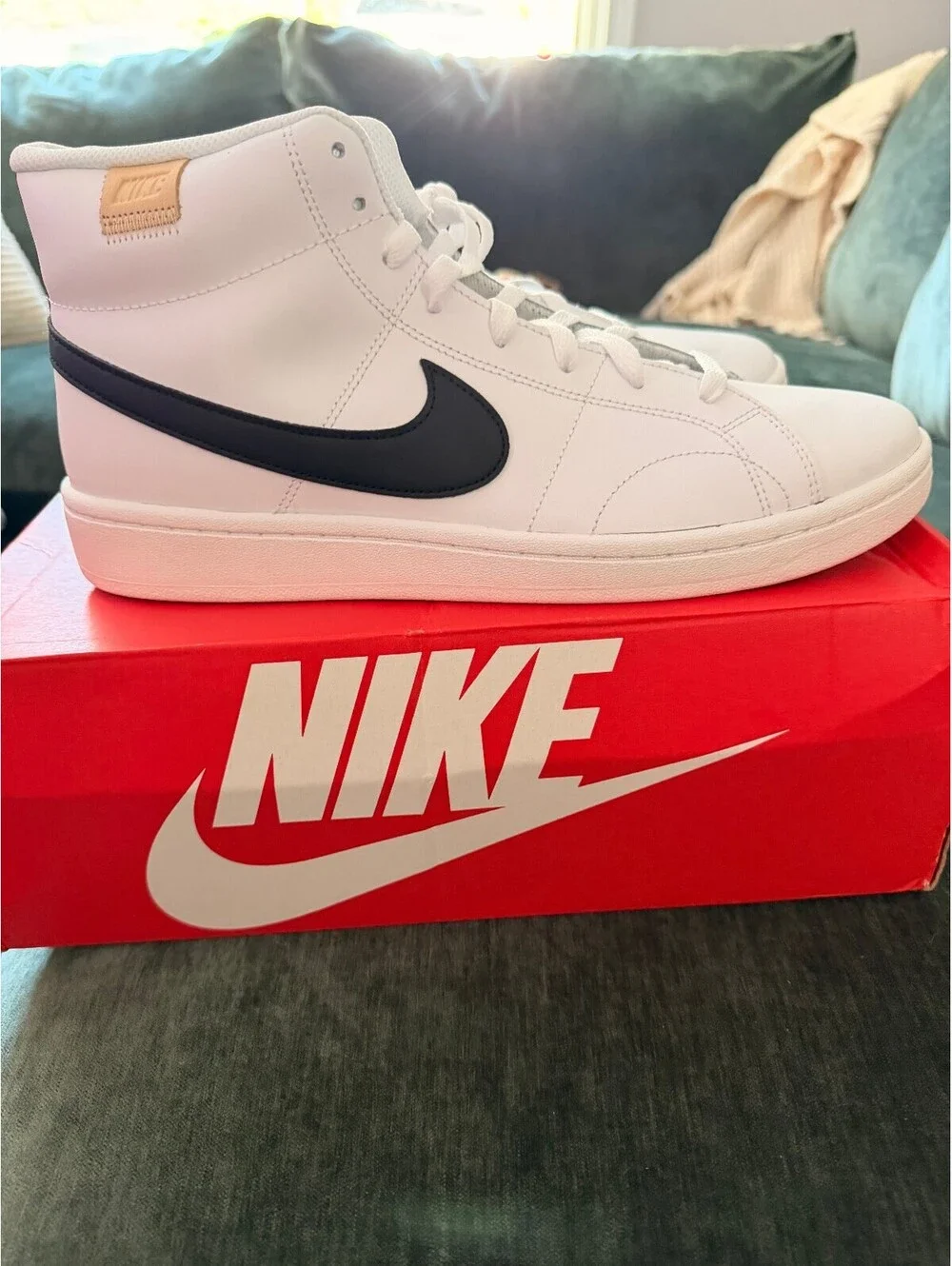 Nike Court Royale 2 Mid White/Black Men's Sneakers Size 10.5